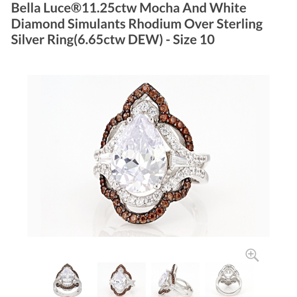 Belle Luce Mocha and White Diamonds Simulant 11.25 tcw - Picture 1 of 9